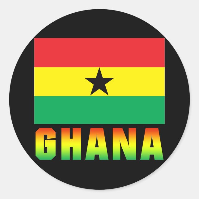 Ghana Runder Aufkleber (Vorderseite)