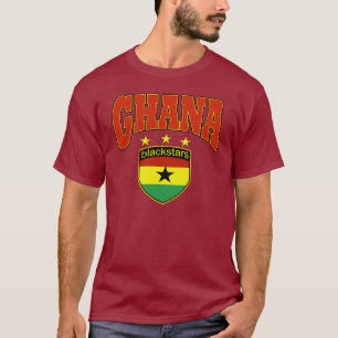 Ghana-Schwarzes spielt Fußballentwurf die T-Shirt