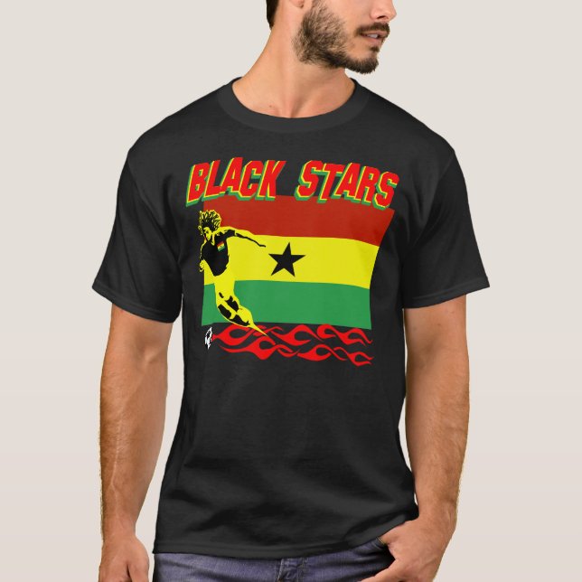 Ghana-Schwarzsterne T-Shirt (Vorderseite)