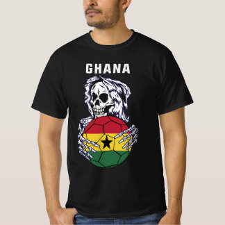 Ghana Soccer Jersey mit Skull Funny Football T-Shirt
