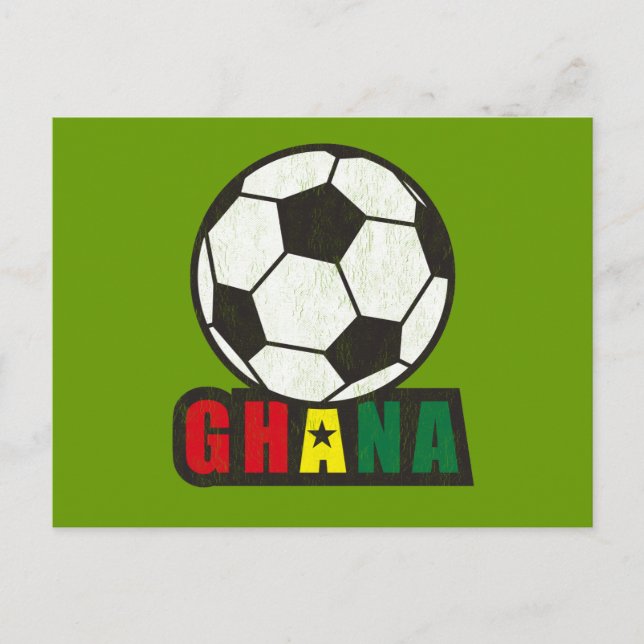 Ghana Soccer Postkarte (Vorderseite)