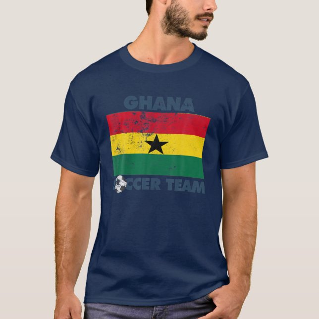 Ghana Soccer Team Flag 2022 Unterstützer Ghanaisch T-Shirt (Vorderseite)