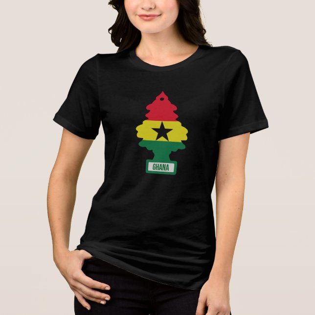 GHANA Special Geschenk Schwarz Tourist Classic Tri-Blend Shirt (Vorderseite)