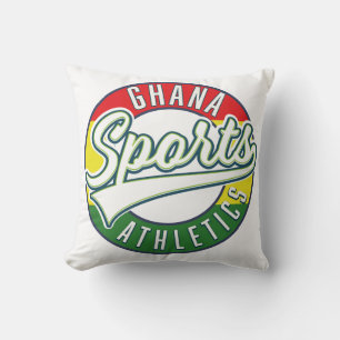 Ghana Sports Athletics Retro-Logo Kissen