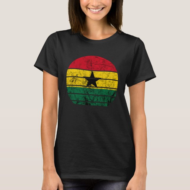 Ghana Sunset Ghanaian Flag African Roots Africa T-Shirt (Vorderseite)