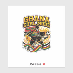 Ghana Tor Modus Skelett Stürmer Nationen Streetwea Aufkleber