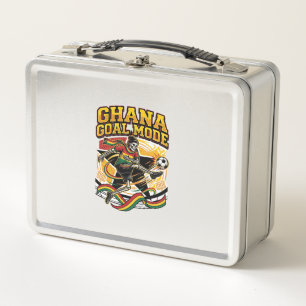 Ghana Tor Modus Skelett Stürmer Nationen Streetwea Metall Brotdose