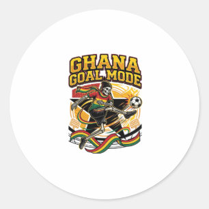Ghana Tor Modus Skelett Stürmer Nationen Streetwea Runder Aufkleber