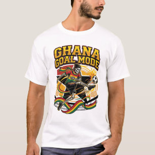 Ghana Tor Modus Skelett Stürmer Nationen Streetwea T-Shirt