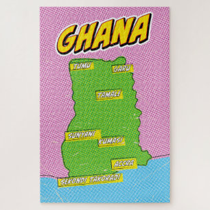 Ghana Travel Map Puzzle