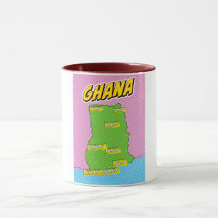 Ghana Travel Map Tasse