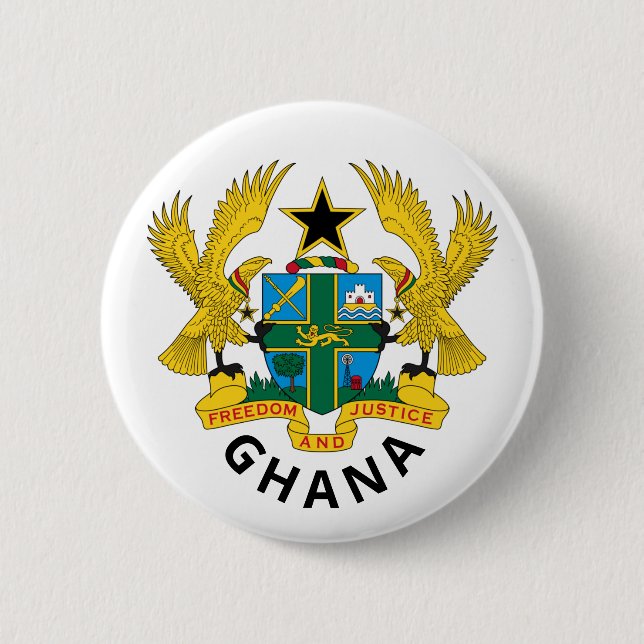 Ghana-Wappen Button (Vorderseite)