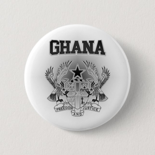 Ghana-Wappen Button (Vorderseite)