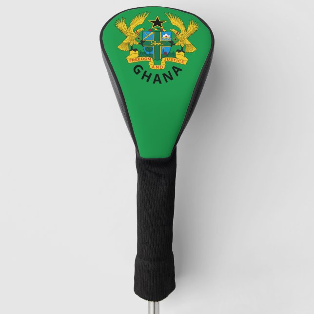Ghana-Wappen Golf Headcover (Vorderseite)