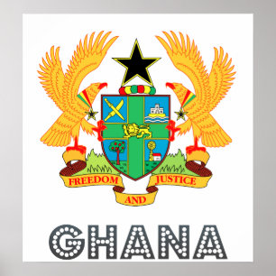 Ghana-Wappen Poster