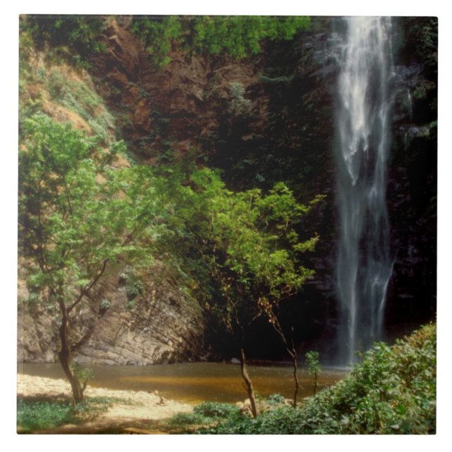Ghana: Wli Falls, alias Agumatsa Falls (Volta) Fliese (Vorderseite)