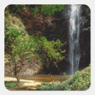 Ghana: Wli Falls, auch bekannt als Agumatsa Falls Quadratischer Aufkleber