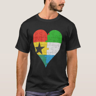 Ghanaian Sierra Leone Flaggenherz T-Shirt