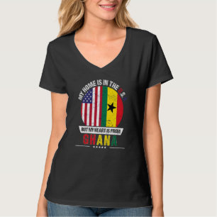 Ghanaisch amerikanisches Patriot Herz ist aus Ghan T-Shirt