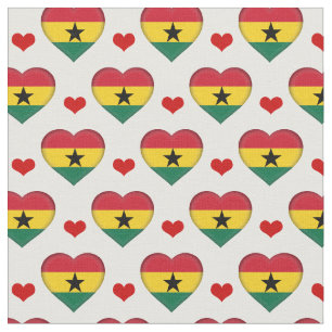 Ghanaische Fahne Red Heart Fashion Fabric/Ghana Stoff