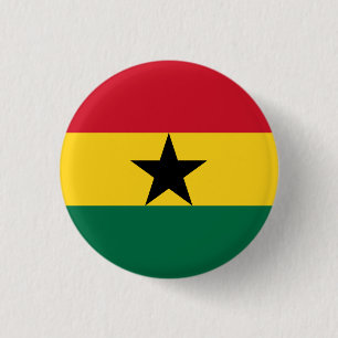 Ghanaische Flagge, Flagge Ghanas Button
