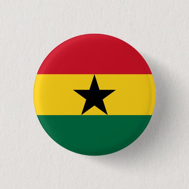 Ghanaische Flagge, Flagge Ghanas Button (Vorderseite)