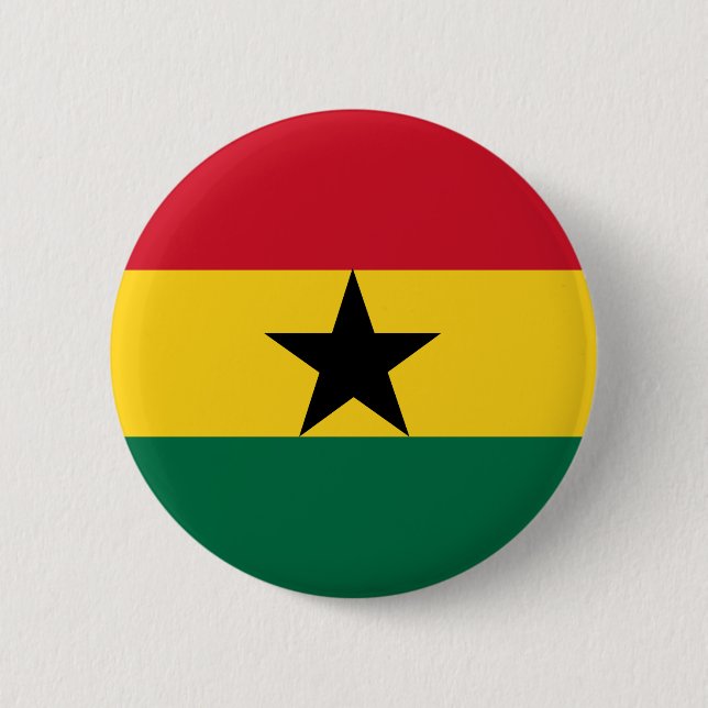 Ghanaische Flagge Liebe Ghana Unabhängigkeitstag Button (Vorderseite)