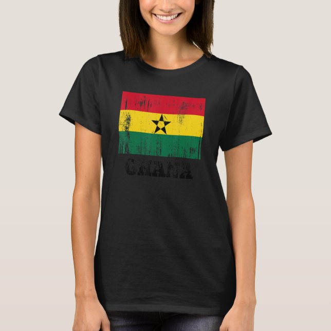 Ghanaische Flagge Pride Ghanaische Flagge T-Shirt (Vorderseite)