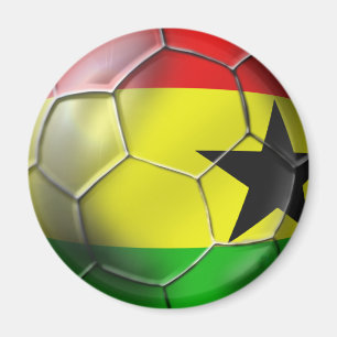 Ghanaische Flagge von Ghana-Fußball für Fans Magnet