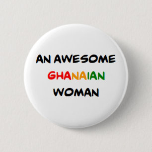 ghanaische Frau, toller Kaffeebecher Button