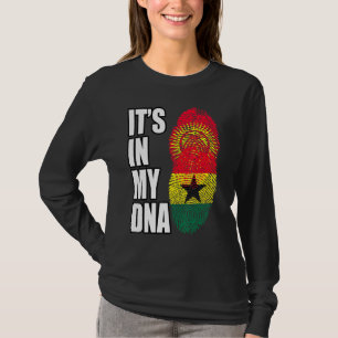 Ghanaische und kirgisische Mix-DNA-Flagge T-Shirt