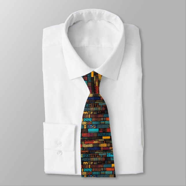 ghanaisches Kente-Muster Krawatte (Gebunden)