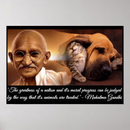 Ghandi Animal Quote Poster