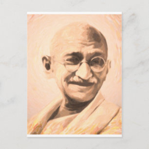 Ghandi Motivation Postkarte
