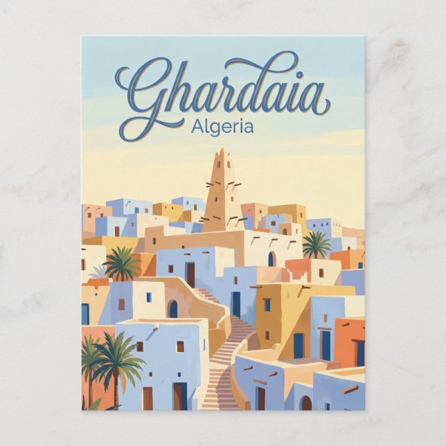 Ghardaïa Algerien Postkarte (Vorderseite)