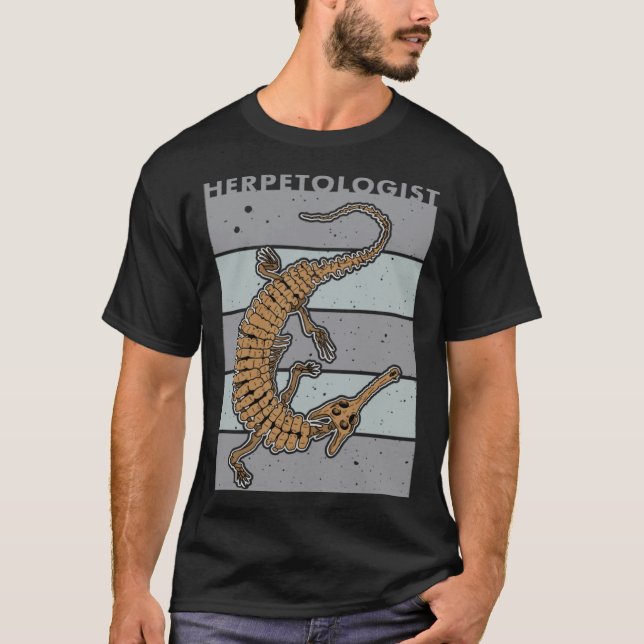 Gharial biologist reptiles zoology herpetology T-Shirt (Vorderseite)