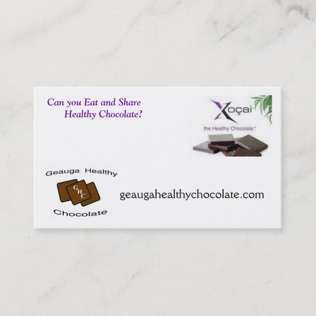 "GHC" teilen Karten/22 Gründe zurück aus Visitenkarte (Vorderseite)