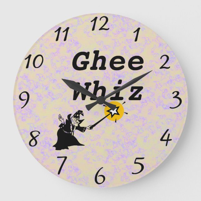Ghee Whiz Wall Clock Große Wanduhr (Vorderseite)