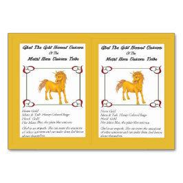 Ghel die Gold Horned Unicorn Trading Card Tischnummer