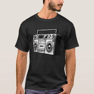 Ghetto Blaster 80er 90er Party Hip Hop Rap R B Vin T-Shirt