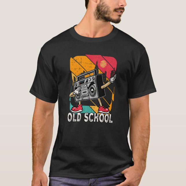 Ghetto Blaster 80er Jahre Angesagter Angesagter Da T-Shirt (Vorderseite)