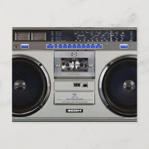 Ghetto Blaster Boombox Postkarte