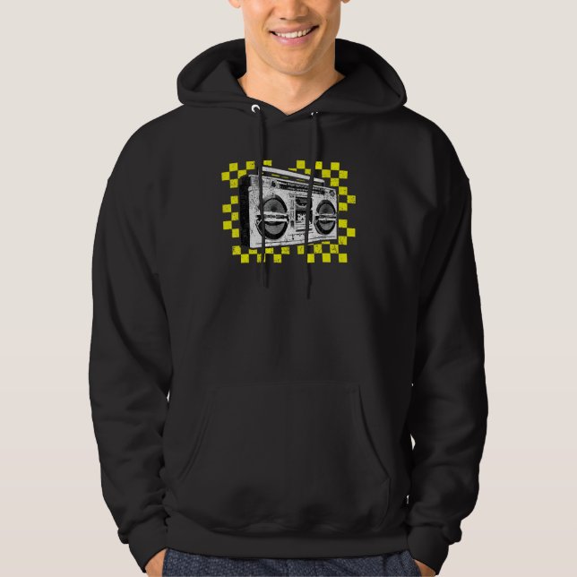 Ghetto Blaster Boombox Radio Hip Hop Tape Deck Mus Hoodie (Vorderseite)