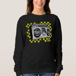 Ghetto Blaster Boombox Radio Hip Hop Tape Deck Mus Sweatshirt