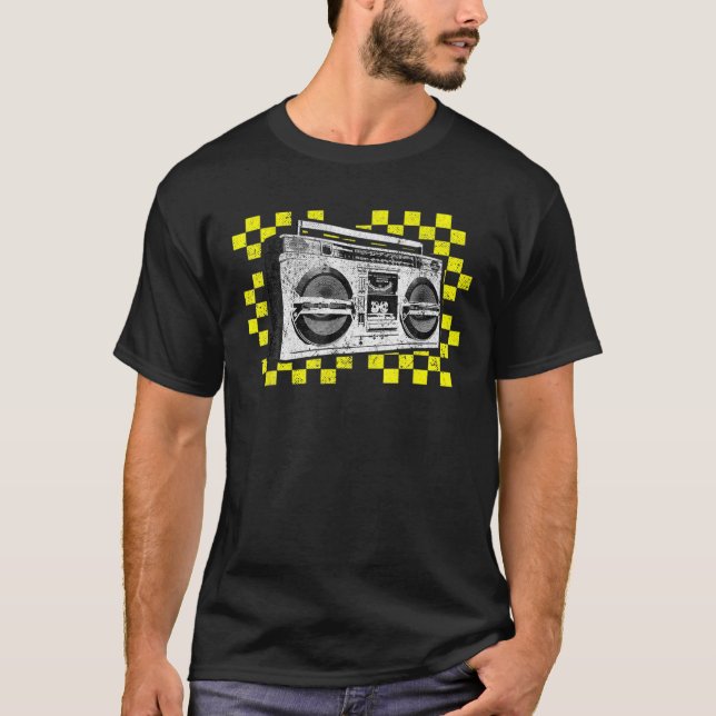 Ghetto Blaster Boombox Radio Hip Hop Tape Deck Mus T-Shirt (Vorderseite)