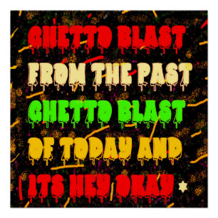 GHETTO-SOUND AUS DER VERGANGENHEIT PARTY ÜBER AFRO POSTER