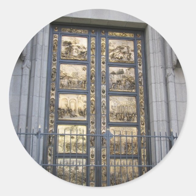 Ghiberti Doors Runder Aufkleber (Vorderseite)