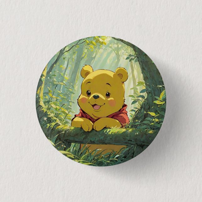Ghibli Winnie The Pooh 1 Button (Vorderseite)