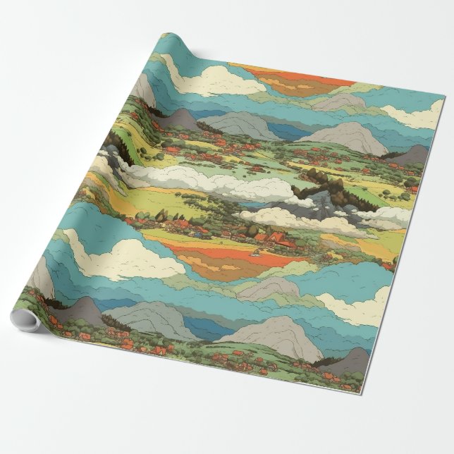 Ghibli World - Wrapping Paper Geschenkpapier (Ungerollt)