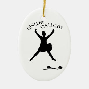 Ghillie Callum - Schottischer Schwert-Tänzer Keramik Ornament